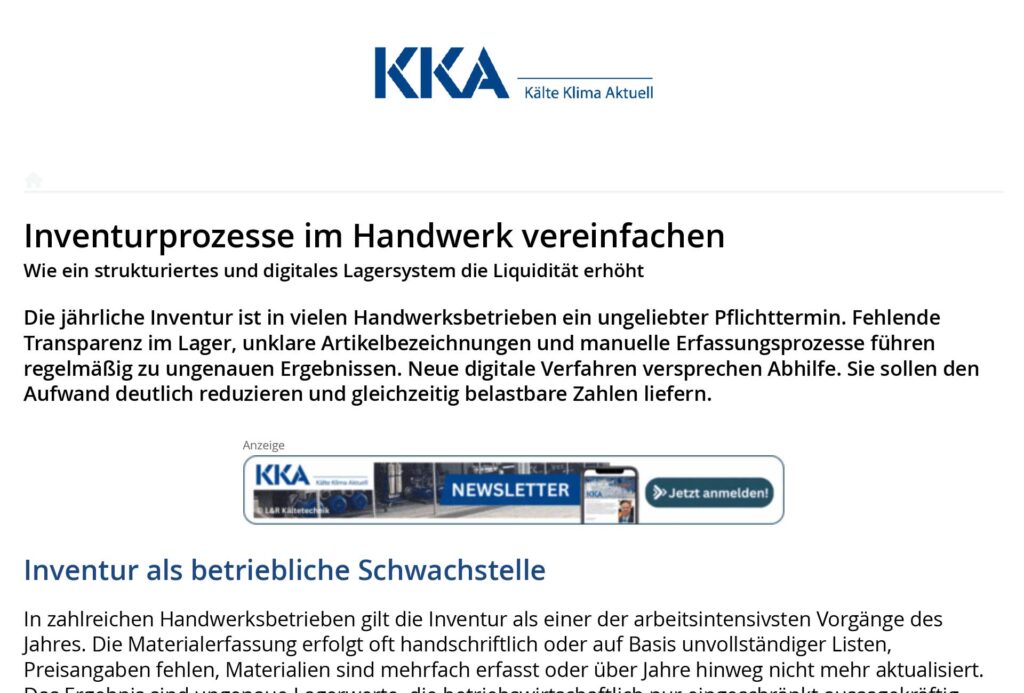 Inventurprozesse im Handwerk vereinfachen